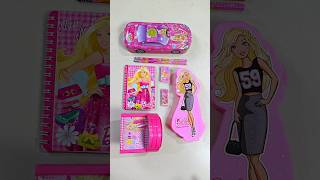 Barbie Stationery 🤩 pencil box pen amp pencil holder diary stationery backtoschool unboxing [upl. by Susi]