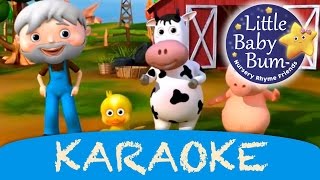 Old MacDonald Had A Farm  Karaoke Version With Lyrics HD from LittleBabyBum [upl. by Enialedam]