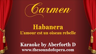 CARMEN KARAOKE 06  Lamour est un oiseau rebelle Habanera  Aberforth D [upl. by Clyde826]