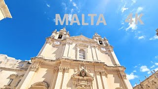 Unveiling Maltas Rich History 4K Walking Experience in Historical Locations [upl. by Ahsit]