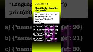 Python Qn 53  Python Questions and Answers  Tech NS Arena programmingquiz [upl. by Akcir]