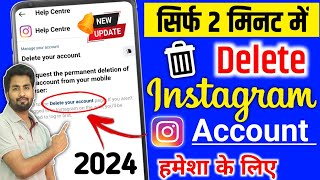 Instagram ki id kaise delete kare  Insta id delete kaise kare  insta account kaise delete kare [upl. by Arotal]