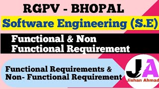 Functional amp Non Functional Requirement  Software Engineering  Jishan Ahmad [upl. by Nashbar]