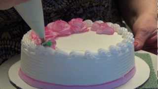 Lets decorate a cake with twotone roses by CakesToYouTutorialscom [upl. by Layla]