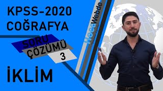 ☀️☔️❄️☃️ 3 KPSS 2020 Coğrafya Soru Çözümü Engin Eraydın  İklim [upl. by Marni]