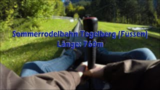 Sommerrodelbahn Tegelberg Füssen  MrHero 4K [upl. by Ateuqahs]