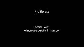 Meaning of Proliferate [upl. by Gabriell126]