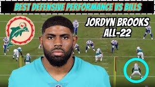 Film Breakdown Jordyn Brooks Played LIGHTS OUT vs the Bills [upl. by Anailuj]