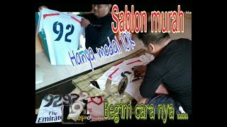 CARA SABLON MANUAL NOMOR PUNGGUNG JERSEY DENGAN SETRIKA [upl. by Langdon357]