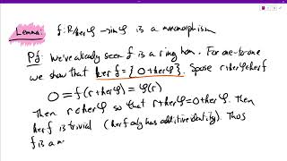 Section 33 Quotient Rings Noether Isomorphism Theorem Monomorphism and Epimorphism [upl. by Saile]