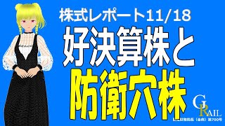 【日本株】有望な防衛株から、本命と大穴株。オマケでグロースの好決算株＜株式レポ1118＞ [upl. by Reidid648]