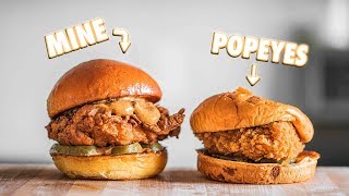 Making The Popeyes Chicken Sandwich At Home But Better [upl. by Carine]