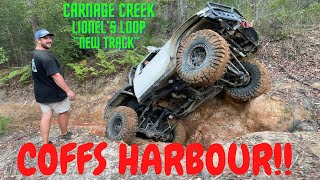 COFFS HARBOUR’S TOUGHEST 4x4 TRACK  CARNAGE CREEK  Winching a dead vehicle 500 meters up the track [upl. by Ahsetan]