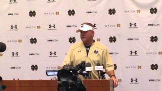 Brian Kelly names Everett Golson as Notre Dames starting QB [upl. by Refenej]