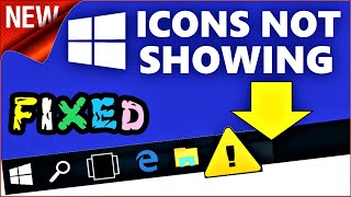 Icons not showing on taskbar Windows 10 FIX  How to Refresh Taskbar Icons in Windows 10 \ 8 \ 7 [upl. by Wenz]