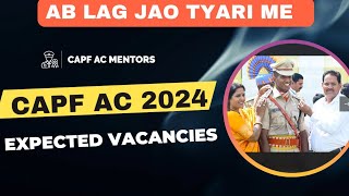 Expected Vacancies in UPSC CAPF AC 2024 capfac upsccapf [upl. by Okiam]