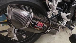 Yoshimura R77 Exhaust Install Honda CBR500R with Before and After Sound [upl. by Riccardo]