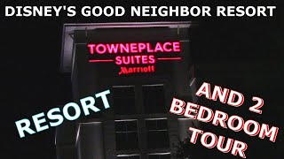 TOWNEPLACE SUITES by Marriot Disneys Good Neighbor Resort and 2 Bedroom Tour in Orlando [upl. by Atirres289]