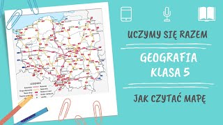 Geografia klasa 5 Jak czytać mapę Uczymy się razem [upl. by Llenrev417]