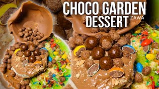 Choco Garden Dessert Chocolate Dessert Recipe ZAWA [upl. by Mazman]