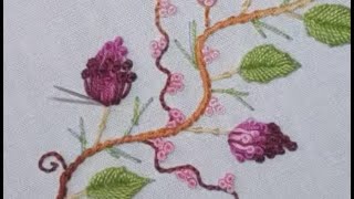 Arranjo de Flores bordadas à mão superfácil  Bordado Livre  Bordado para iniciantes  Embroidery [upl. by Dworman87]