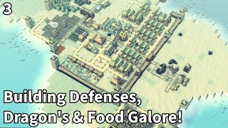 Kingdoms amp Castles Ep 3  Building Defenses Dragons amp Food Galore [upl. by Studner]