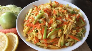 Cabbage Carrot and Apple Salad Recipes HealthyCrunchy And Refreshing Salad For Weight Loss [upl. by Ennail]