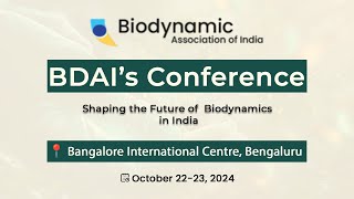 Biodynamics Conference 2024  Live Stream  Day 1  Biodynamic Association of India  Book Brahma [upl. by Grimes]