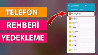 Telefon Rehberini Yedekleme BASİT VE HIZLI YÖNTEM [upl. by Iramat]