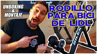 RODILLO de ENTRENAMIENTO LIDL para bici SILEX 7 V SILSR 1413 ¡Unboxing Opinión y Montaje [upl. by Annazor422]