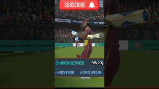 Shimron hetmyer 9523 Wi 🆚 Eng 🥵 realcricket24 shorts cricket [upl. by Teodoro]