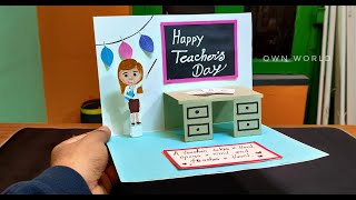 DIY Teachers Day card Handmade Teachers day card making idea [upl. by Gaul]