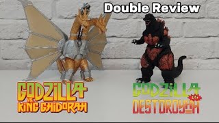 Burning Godzilla and MechaKing Ghidorah Bandai MMS figures 1500 subscriber special fypシ゚viral [upl. by Aihsemaj]