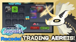 TRADING AERIES IN BETA RECODE 💫🆕  Creatures of Sonaria [upl. by Jaddan801]