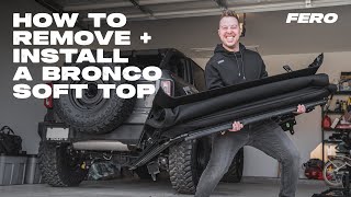 How to Remove  Install a 6G Ford Bronco Soft Top [upl. by Helbonia]