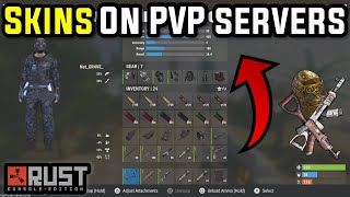 How to use Skins on PVP Aim training Servers  Rust Console Edition [upl. by Bilac]