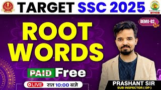 Root Words  Vocabulary  Happy Diwali Dhamaka Offer  SSC CGL 2025  English By Prashant Sir [upl. by Layol338]