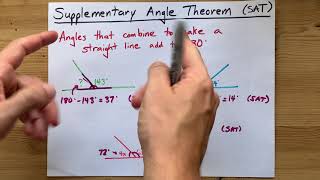 Supplementary Angle Theorem SAT  3 Examples [upl. by Hgielar668]