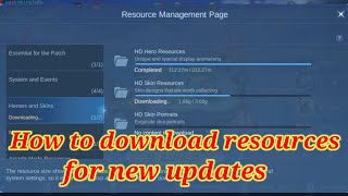 How to download resources in new updates of mobile legend [upl. by Januarius132]