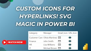 Customize Hyperlink Icons in Power BI Using SVGs  Transform Your Reports  MiTutorials [upl. by Jevon]