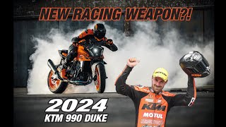 2024 KTM 990 Duke First Impressions from Pro Racer [upl. by Waki501]