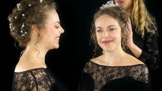 ASMR Professional Hair Styling amp Pampering with Whispers ♥ Natural Curly Hair Up Do Sleep Relaxation [upl. by Armillia]