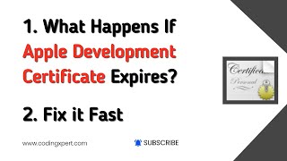 What Happens If Your Apple Development Certificate Expires amp How to Fix It [upl. by Meehyr]