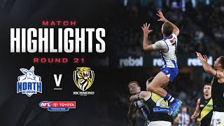 North Melbourne v Richmond Highlights  Round 21 2024  AFL [upl. by Alix43]