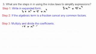 How to simplify algebraic expressions using the index laws [upl. by Anelra]