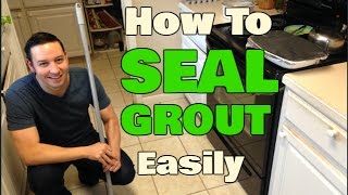 How To Seal Grout Without Getting On Your Hands amp Knees [upl. by Euseibbob]