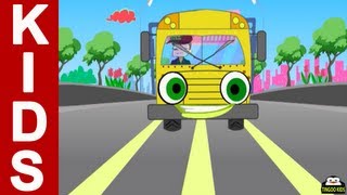 Wheels On The Bus Go Round And Round  Kids Songs amp Nursery Rhymes With Lyrics By TingooKids [upl. by Durr]