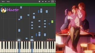 Domestic na Kanojo OP Piano  Kawakiwo Ameku [upl. by Anitreb735]