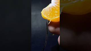 Mandarin passing needle test satisfyingvideo satisfying asmr macro [upl. by Jacobo]