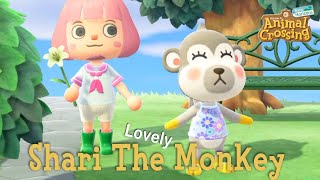 Shari The Monkey Sisterly Villager Animal Crossing New Horizons ACNH [upl. by Kizzee798]